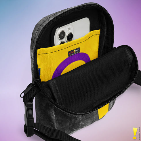 Intersex Pride Grunge Stripe Crossbody Bag
